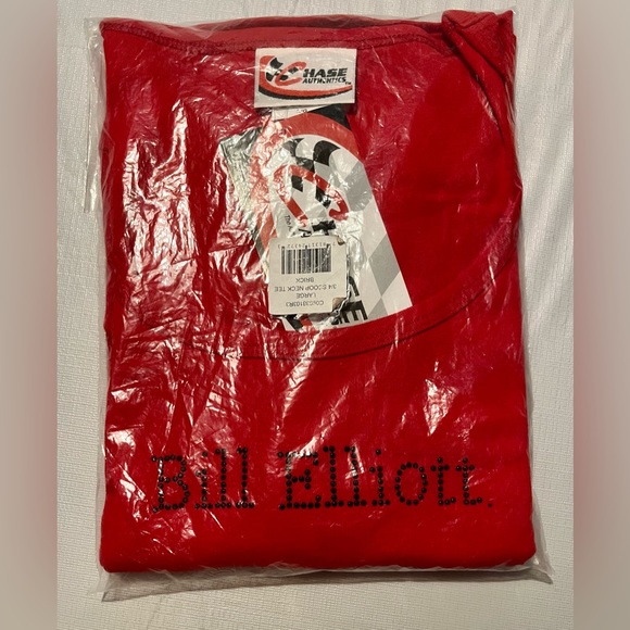 NEW! Bill Elliott NASCAR women’s L 3/4 sleeve Sequin Bling Shirt Size Large red - Picture 8 of 10